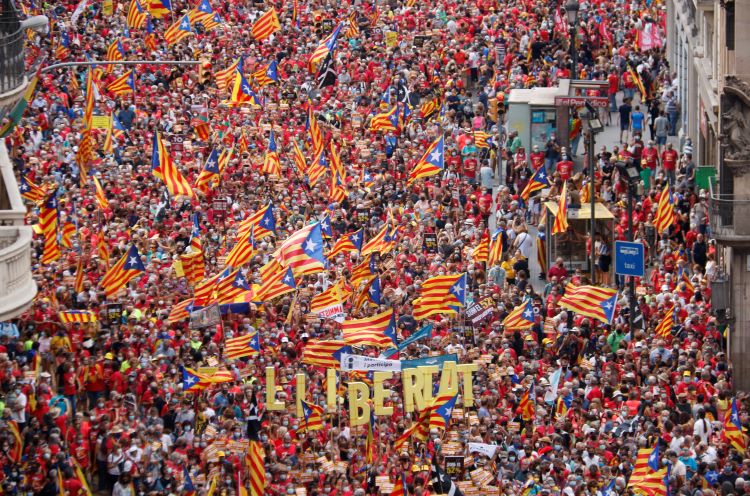 September 11, 2021 Catalan National Day protest in Barcelona (by Gerard Artigas)